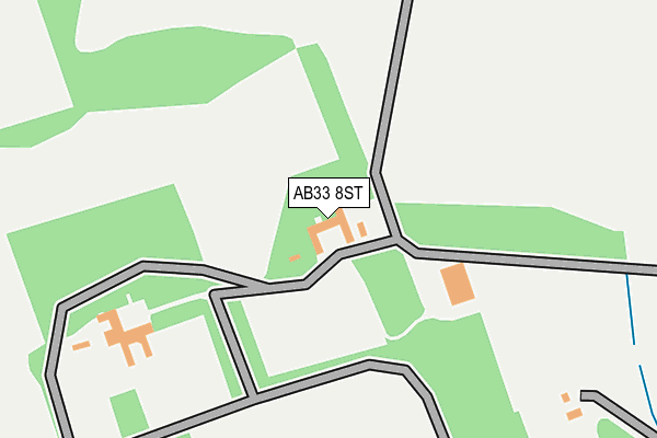 AB33 8ST map - OS OpenMap – Local (Ordnance Survey)