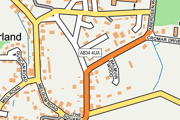 AB34 4UA map - OS OpenMap – Local (Ordnance Survey)