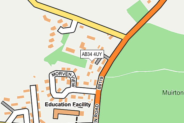 AB34 4UY map - OS OpenMap – Local (Ordnance Survey)