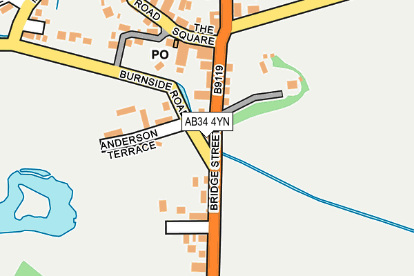 AB34 4YN map - OS OpenMap – Local (Ordnance Survey)