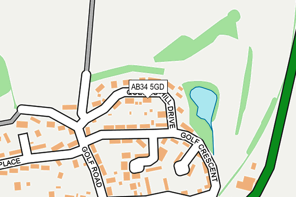 AB34 5GD map - OS OpenMap – Local (Ordnance Survey)