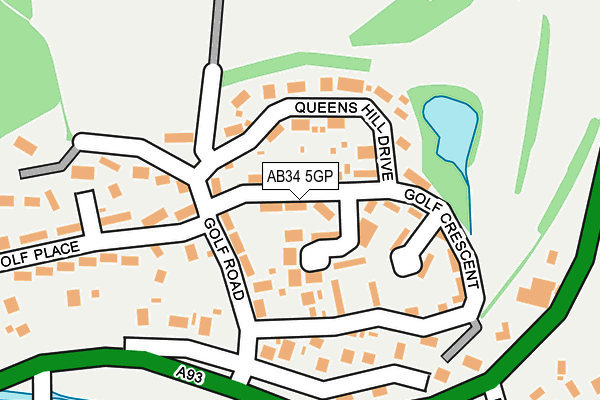 AB34 5GP map - OS OpenMap – Local (Ordnance Survey)