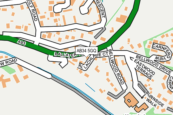 AB34 5GQ map - OS OpenMap – Local (Ordnance Survey)