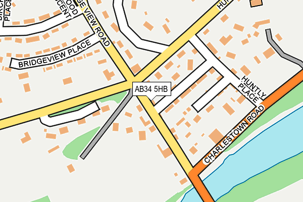 AB34 5HB map - OS OpenMap – Local (Ordnance Survey)