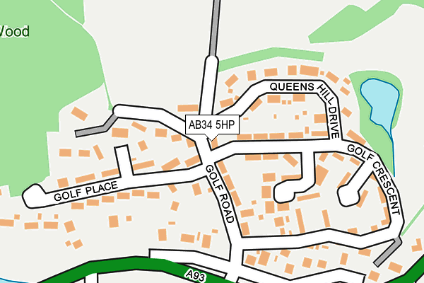 AB34 5HP map - OS OpenMap – Local (Ordnance Survey)
