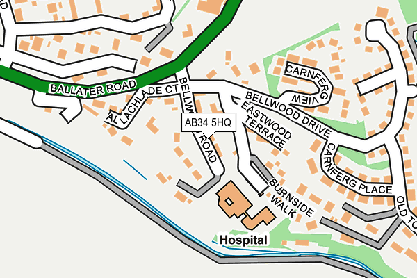AB34 5HQ map - OS OpenMap – Local (Ordnance Survey)