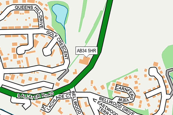 AB34 5HR map - OS OpenMap – Local (Ordnance Survey)