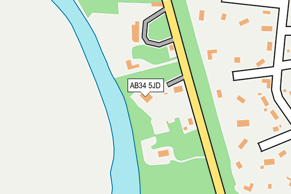 AB34 5JD map - OS OpenMap – Local (Ordnance Survey)