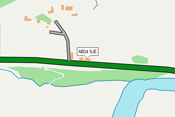 AB34 5JE map - OS OpenMap – Local (Ordnance Survey)