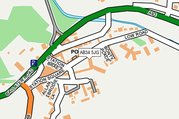 AB34 5JG map - OS OpenMap – Local (Ordnance Survey)