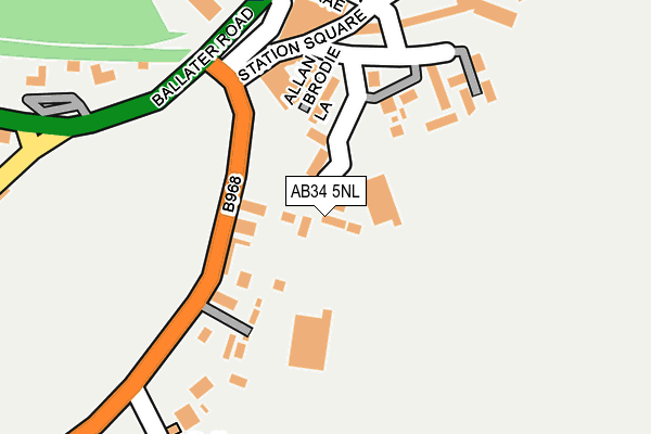 AB34 5NL map - OS OpenMap – Local (Ordnance Survey)