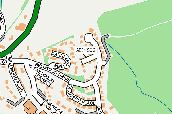 AB34 5QG map - OS OpenMap – Local (Ordnance Survey)