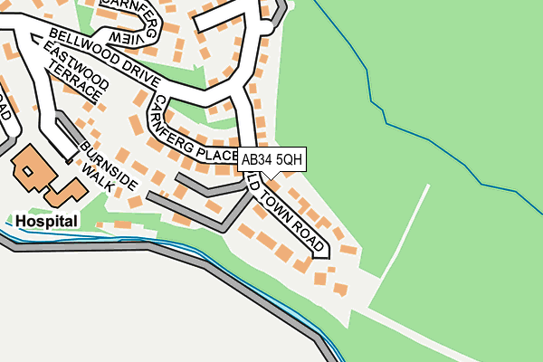 AB34 5QH map - OS OpenMap – Local (Ordnance Survey)