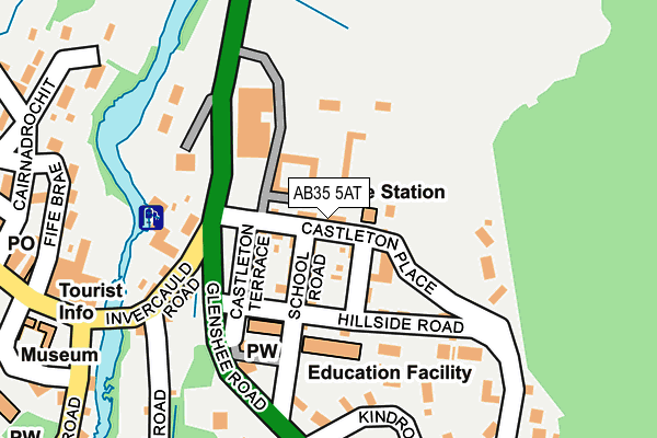 AB35 5AT map - OS OpenMap – Local (Ordnance Survey)