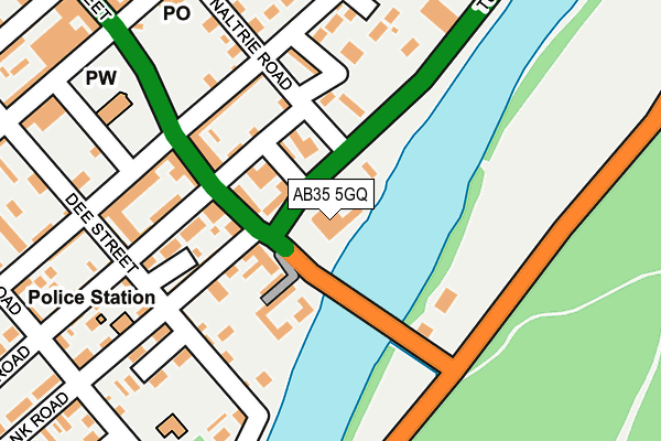 AB35 5GQ map - OS OpenMap – Local (Ordnance Survey)
