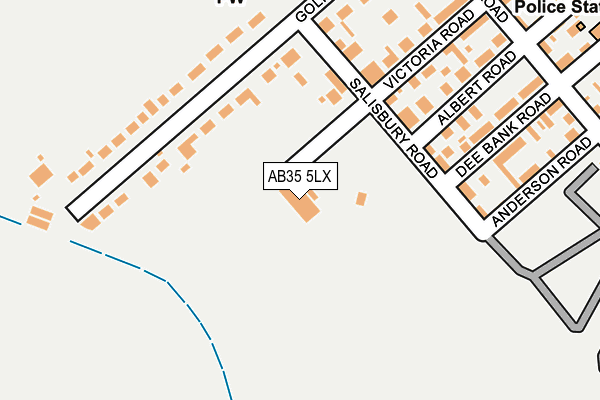 AB35 5LX map - OS OpenMap – Local (Ordnance Survey)