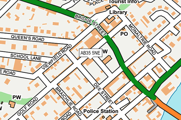 AB35 5NE map - OS OpenMap – Local (Ordnance Survey)