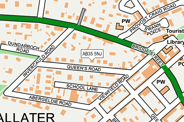 AB35 5NJ map - OS OpenMap – Local (Ordnance Survey)