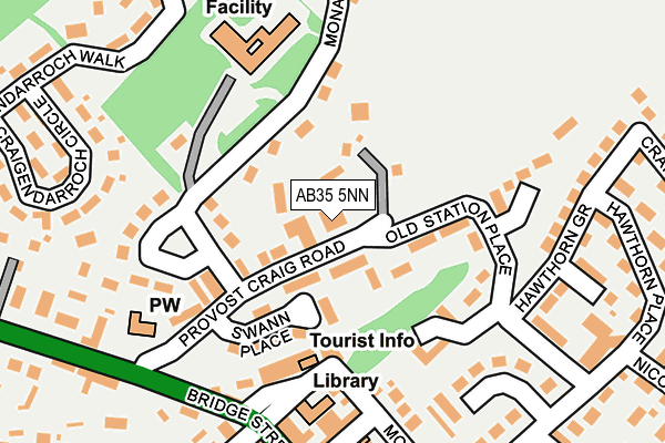 AB35 5NN map - OS OpenMap – Local (Ordnance Survey)