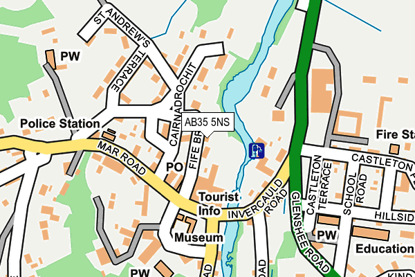 AB35 5NS map - OS OpenMap – Local (Ordnance Survey)