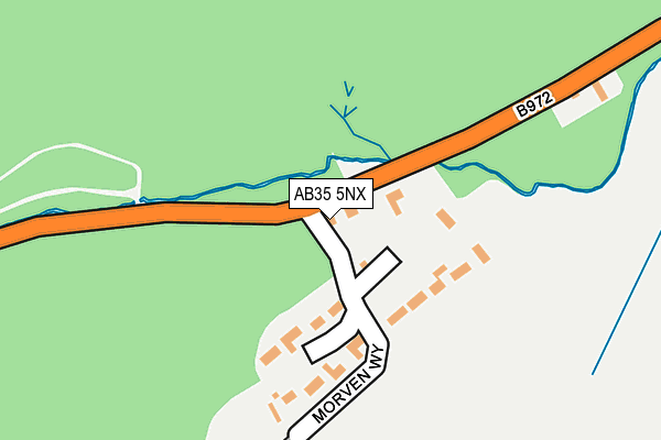 AB35 5NX map - OS OpenMap – Local (Ordnance Survey)