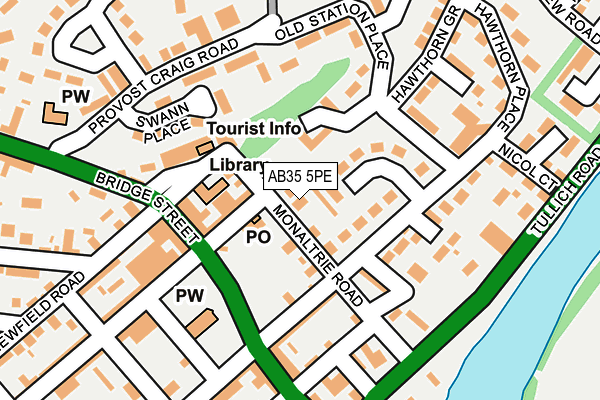 AB35 5PE map - OS OpenMap – Local (Ordnance Survey)