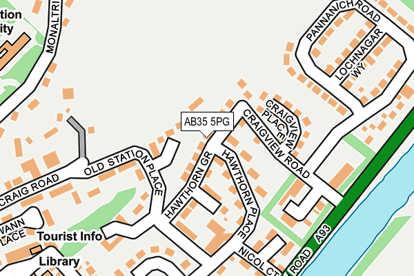 AB35 5PG map - OS OpenMap – Local (Ordnance Survey)