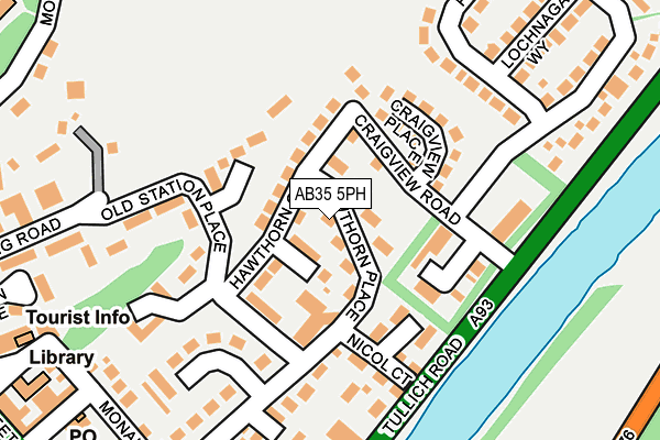AB35 5PH map - OS OpenMap – Local (Ordnance Survey)
