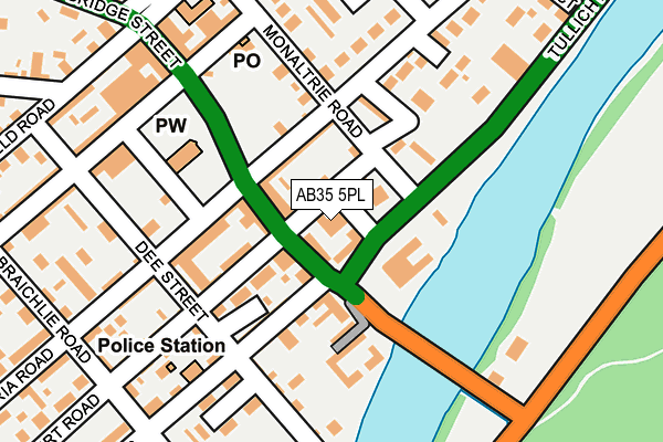 AB35 5PL map - OS OpenMap – Local (Ordnance Survey)