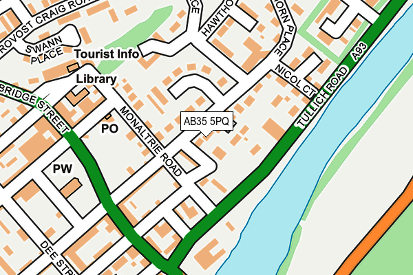 AB35 5PQ map - OS OpenMap – Local (Ordnance Survey)