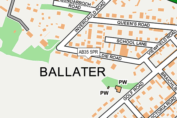 AB35 5PR map - OS OpenMap – Local (Ordnance Survey)