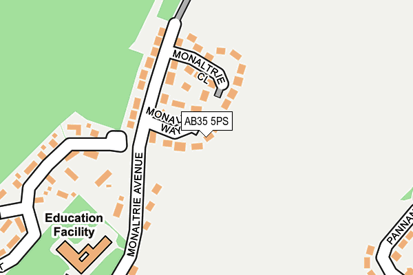 AB35 5PS map - OS OpenMap – Local (Ordnance Survey)