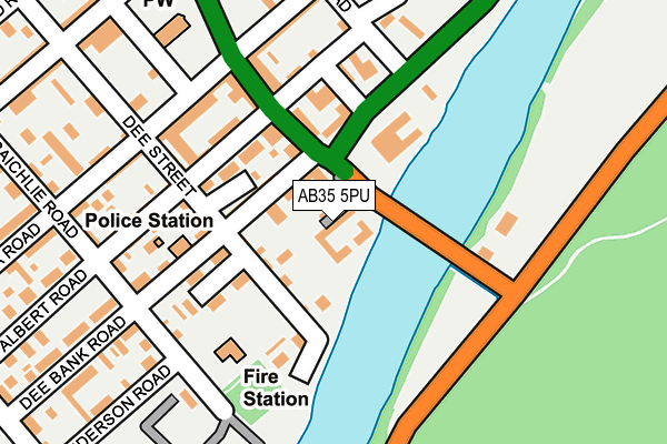 AB35 5PU map - OS OpenMap – Local (Ordnance Survey)