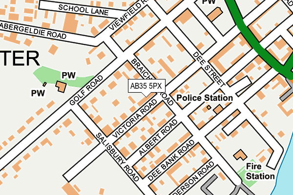 AB35 5PX map - OS OpenMap – Local (Ordnance Survey)