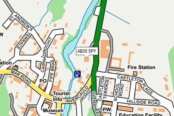 AB35 5PY map - OS OpenMap – Local (Ordnance Survey)