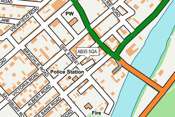 AB35 5QA map - OS OpenMap – Local (Ordnance Survey)