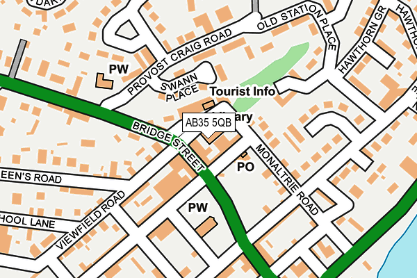 AB35 5QB map - OS OpenMap – Local (Ordnance Survey)