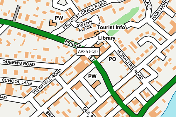 AB35 5QD map - OS OpenMap – Local (Ordnance Survey)
