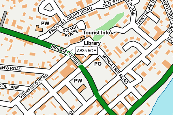 AB35 5QE map - OS OpenMap – Local (Ordnance Survey)