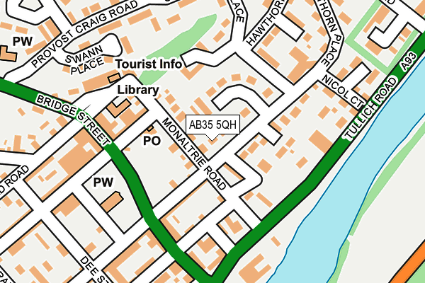 AB35 5QH map - OS OpenMap – Local (Ordnance Survey)