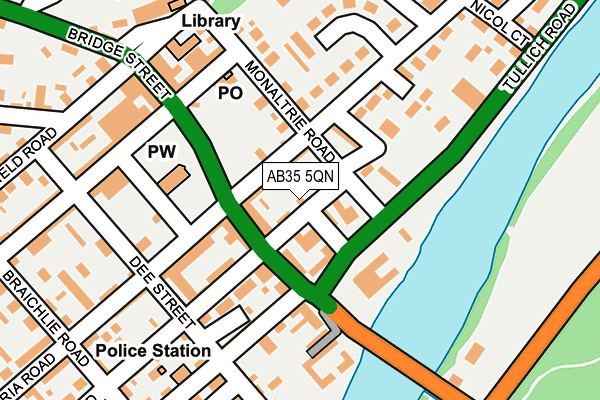 AB35 5QN map - OS OpenMap – Local (Ordnance Survey)