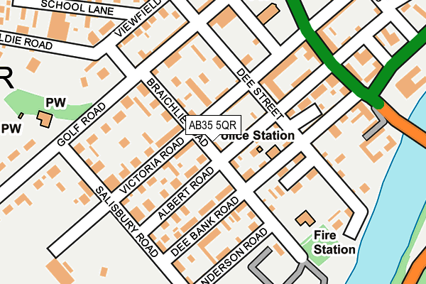 AB35 5QR map - OS OpenMap – Local (Ordnance Survey)