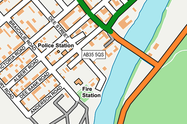 AB35 5QS map - OS OpenMap – Local (Ordnance Survey)