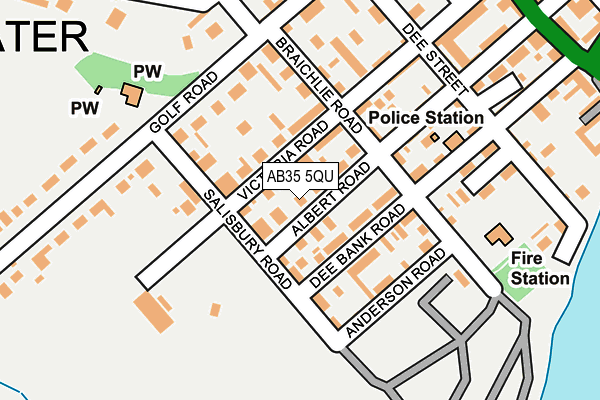 AB35 5QU map - OS OpenMap – Local (Ordnance Survey)