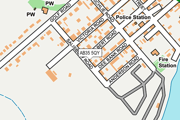 AB35 5QY map - OS OpenMap – Local (Ordnance Survey)