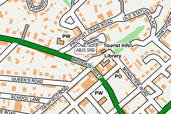 AB35 5RB map - OS OpenMap – Local (Ordnance Survey)