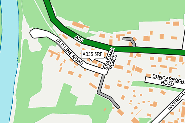 AB35 5RF map - OS OpenMap – Local (Ordnance Survey)