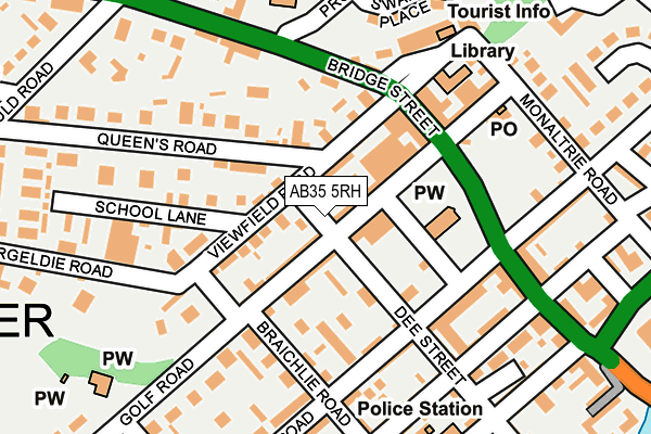AB35 5RH map - OS OpenMap – Local (Ordnance Survey)
