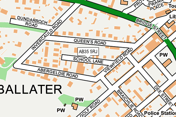 AB35 5RJ map - OS OpenMap – Local (Ordnance Survey)