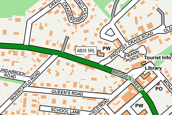 AB35 5RL map - OS OpenMap – Local (Ordnance Survey)